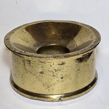Antique American 19th.century 71/2 Pound  Cast Brass Cuspidor Or Spitoon picture