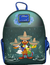 Loungefly Disney Three Tres Caballeros Rain Hat Mini Backpack RARE NWT Donald picture