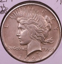 1921-P High Relief Peace Dollar AU ***RARE ORIGINAL BETTER DATE COIN*** picture
