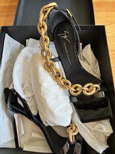 Giuseppe Zanotti Women’s Black Patent Strappy Open Toe Heels EU 38 picture