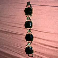 Rare Vintage Christian Dior Henkel & Grosse Chunky Green Links bracelet picture