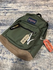 JanSport Right Pack Backpack Cargo Green Suede Bottom JS0A4QVAKM1 NWT picture