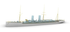 3D Printed 1/700 RMS Umbria 1884 Cunard Line Ocean Liner Unpainted Model picture