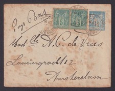 FRANCE 1891, Pre-stamped cover Mi U2B from Paris to Amsterdam picture