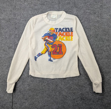 Vintage Thermal Shirt Boys Large Football Novelty Tackle Lightweight Layer 70s picture