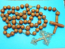 AMAZING antique FRENCH PRIEST rosary / CREDO CROSS / LARGE FILIGREE CRUCIFIX picture