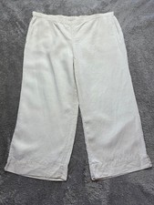 J.Jill 100% Pure Linen Pull-On Elastic Waist Pants - Neutral Flax / Oatmeal picture