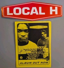 🎸 Vintage 1996 Local H As Good As Dead Bumper Sticker & Yellow Promo Flyer Lot picture