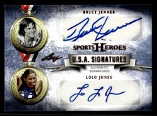 2013 Leaf Sports Heroes #USA-8 Bruce Jenner / Lolo Jones U.S.A. Signatures Auto picture