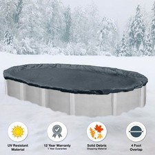 18'x34' Oval Above Ground Winter Swimming Pool Cover 12 Yr Wrnty 4FT OL * picture