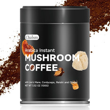 Chaism Instant Mushroom Coffee 3.52oz Arabica Lion's Mane 1 2 4 8 Pack picture