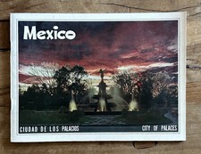 Vintage c1972 Mexico D.F. Ciudad de los Palacios Tourist Brochure Map English picture