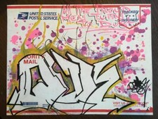 QUIK aka LIN FELTTON graffiti on USPS envelope -cope2/seen/taki/crash/futura picture