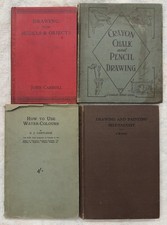 4 Antique Art Instruction Books 1905 1911 1922 Drawing Painting Watercolor picture