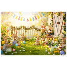 Chumia 7x5ft Spring Easter Photography Backdrops 7 x 5 feet, Multi-colored picture