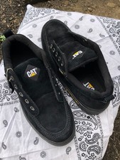 CAT Men's Black Leather Work Shoes Size 8.5 US picture