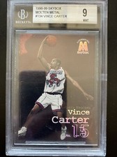 1998-99 Skybox Molten Metal #134 Vince Carter Rookie Card RC BGS 9 picture