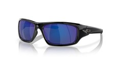 New Oakley Valve Sunglasses Polished Black Deep Blue Iridium Polarized OO9236-12 picture