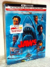 Jaws 50th Anniversary (4K/Blu-ray, 2025 STEELBOOK) Steven Spielberg killer shark picture