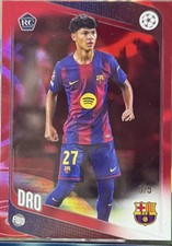 2025 Topps UEFA Dro Fernandez RC Red Holo #/5 Barcelona PSG Rookie picture