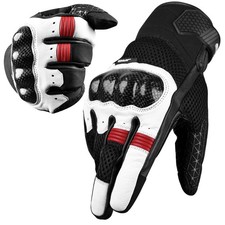 J.A.G. Leather Motorcycle Gloves Men - Carbon Fiber Knuckle Protection picture