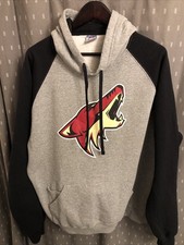 NHL Arizona Coyotes Jerzees Pullover Drawstring Hoodie Gray/Black Size XL. NWOT picture