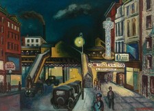John Sloan - Nocturne 34th Street New York 1932 Print picture