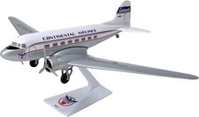 Flight Miniatures Continental Airlines Douglas DC-3 Desk 1/100 Model Airplane picture