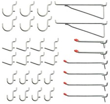 Wellmax 30pc Heavy Duty Pegboard hooks Set, Peg Board Hook Assortment and... picture