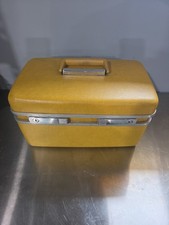  Samsonite Royal Traveller Medalist Train Makeup Case Yellow  Tray  picture