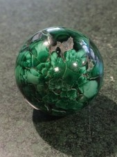 Malachite Crystal Sphere 2 Inch 230g Natural Green Stone with Mini Crystal Gift picture