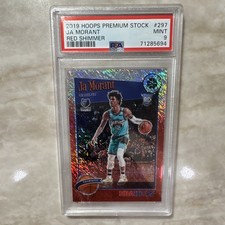 Panini 2019-20 Hoops Premium Stock Ja Morant RC #297 Red Shimmer /88 PSA 9 picture