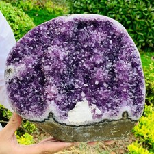 17.45LB Natural Amethyst geode quartz cluster crystal specimen Healing picture