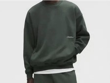 LULULEMON Men's Big Cozy Crew Neck Sweatshirt Size Large NWT RainForest Green picture