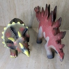 Dinosaur Lot Of 2 Jumbo Size Triceratops 16