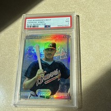 1995 Bowman’s Best Andruw Jones Atlanta Braves #7 Blue Refractor RC PSA 7 picture