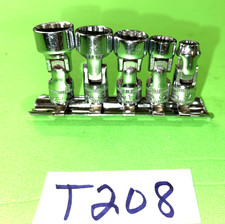 SNAP-ON TOOLS 5 PIECE 1/4 DRIVE METRIC SHORT SWIVEL SOCKET SET 12-POINT picture