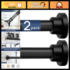 Adjustable 2 Pack Tension Curtain Rods 32-66