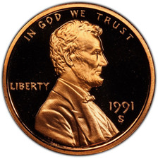1991-S Proof Lincoln Memorial Cent 1C picture