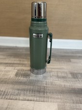 Vintage Aladdin Stanley A-944DH 1 Quart Green Thermos Vacuum Bottle Handle picture