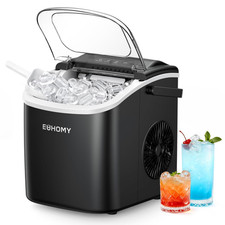 EUHOMY Countertop Ice Maker Machine with Handle, 26Lbs in 24Hrs, 9 Ice Cubes Rea picture