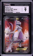 CGC 9 Mewtwo EX Ultra Rare Holo BREAKthrough 2015 Pokemon Card #158 picture