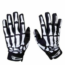Biker Skeleton Bone Gloves Racing Cycling Motorcycle Mechanics Goth Full Finger picture