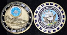 CVN-69 USS DWIGHT D EISENHOWER - IKE - Navy Challenge Coin picture