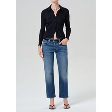 NEW Citizens of Humanity Anissa Low Rise Straight Jeans Women 27 Blue Denim picture