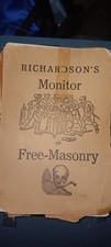 1860, 1st, RICHARDSON'S MONITORY OF FREEMASONRY, MASONIC, ORIGINAL WRAPS picture