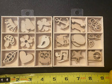 72 pieces Miscellaneous Wooden Craft Items picture