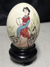 Hand-Painted Eggshell Geisha Art picture