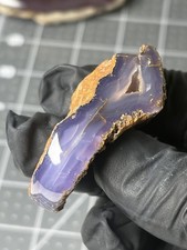 Gemmy Holley Blue Agate Polishes Specimen Purple Holly Druzy Oregon picture
