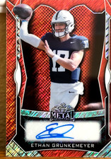 ETHAN GRUNKEMEYER 2025 Leaf Metal Red Shimmer Prizm Rookie RC Auto #/40 picture
